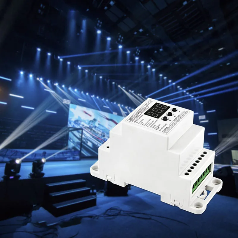 Акция Bc 835 Din Rj45 Dc12 24V вход 5А X 5Ch выход din рейка Cv ШИМ Dmx512/1990 Декодер контроллер для