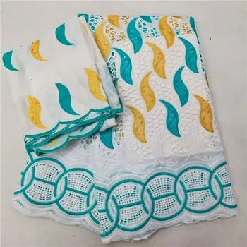 

7 Y Swiss lace fabric 2020 heavy beaded embroidery African lace fabrics 100% cotton fabric Swiss voile lace in Switzerland HL043