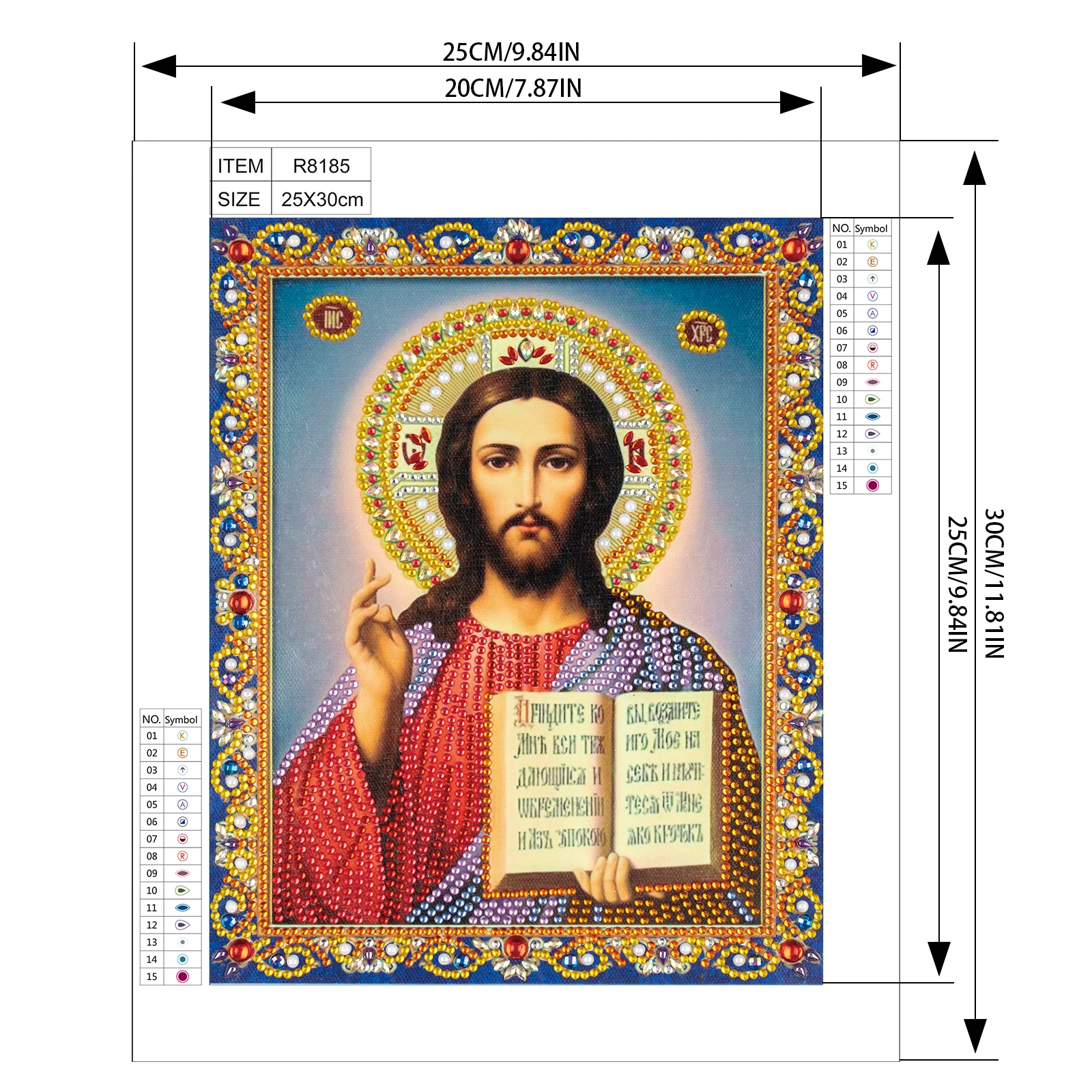 5D DIY Diamond Painting Religion Icon Diamond Embroidery Mosaic Classic Style Round Rhinestone Painting Home Decor dropshipping