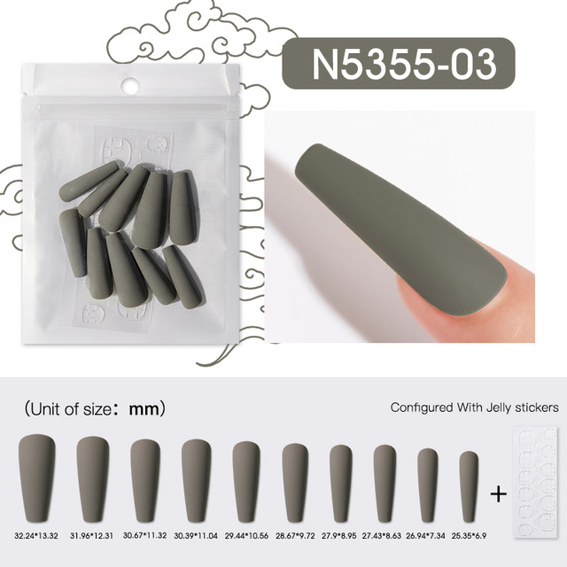 10PCS/LOT False Nail Color Artifical Fake Nails Art  All For Manicure Press On Nail Gel Tools Matt Gel Art Design