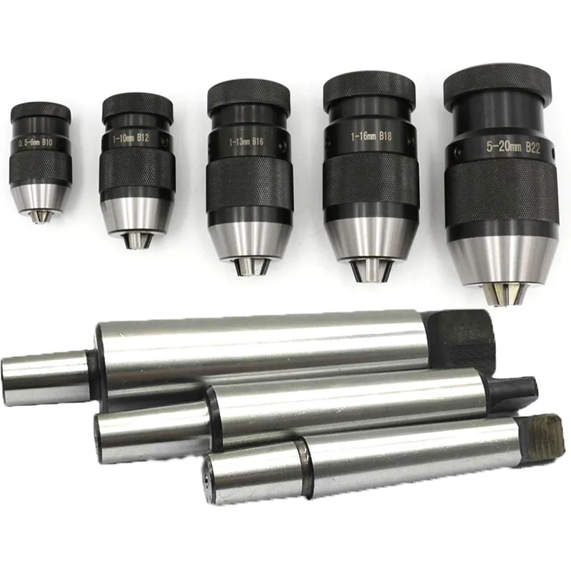 B10 B12 B16 B18 B22 Chuck Collet Jt6 Chuck Self Tighten Keyless Drill Chuck For Drilling Machine Taper Drill Chuck For Power 1se