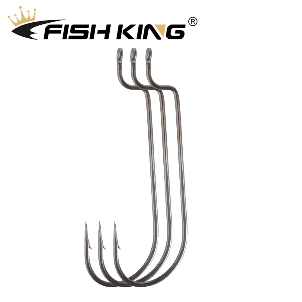 

FISH KING 10 телефон из высокоуглеродистой стали, рыболовный крючок, наконечник карпа, джиг с кольцом и острыми зазубринами для мягкой черви для приманки