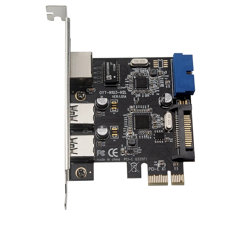 USB 3,0 PCI-E плата расширения Ethernet адаптер 3 порта концентратор 10/100/1000 Мбит/с PCI-E к RJ45 гигабитная сеть LAN адаптер Сетевая карта