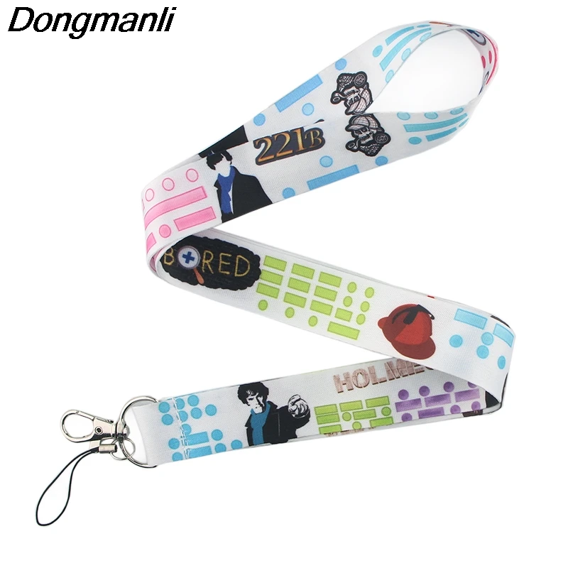 PC214 Sherlock Lanyards ID Badge Holder ID Card Pass Mobile Phone Straps Badge Key Holder Keychain