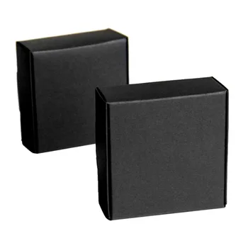 

100Pcs Kraft Paper Box Nice Kraft Box Packaging Box Small Size-Black