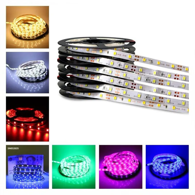 

12V 2835 5050 LED Strip 5m 10m Tape Light Ribbon 60/120 LED Red / Blue / Green / RGB / Warm White / Cold White Home Decor