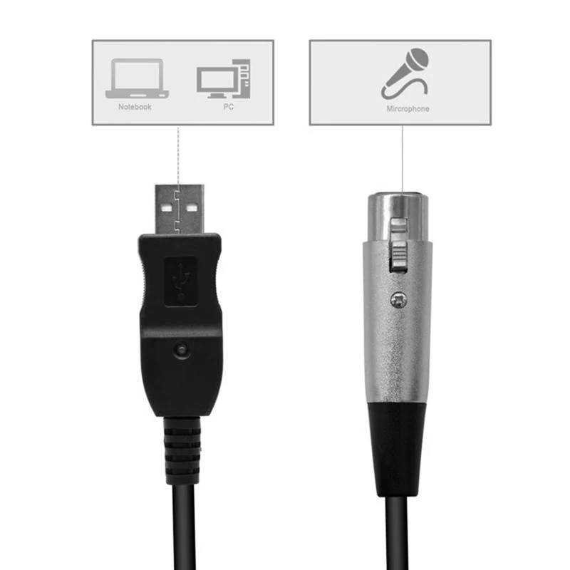 3 м USB штекер XLR Женский микрофон USB MIC Link кабель