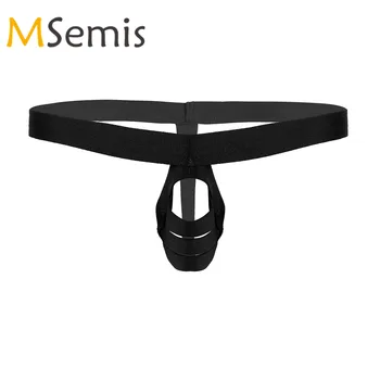 

Swimwear Mens Elastic Low Rise Thong Panties Multi-Straps Bulge Pouch T-back Jock Straps Thong Briefs Underwear