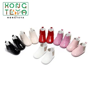 

Baby Girls Boys Shoes Newborn PU Bright Leather Boots Glossy Prewalker Toddler Soft Shoes Soft Non-slip Patent Booties