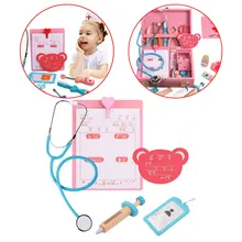 1* набор стетоскоп набор стоматолога дом доктор моделирование стетоскоп набор стоматолога ролевые доктора деревянная игра зубной щетки пять частей