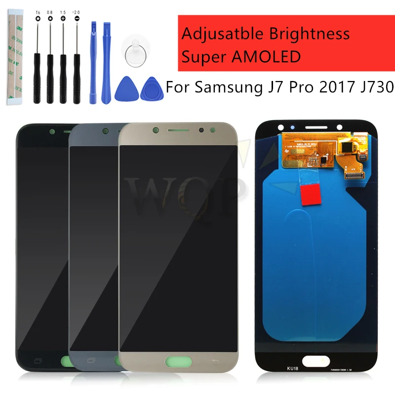 

Super AMOLED For samsung galaxy j7 2017 display j7 pro lcd J730 LCD Touch Screen lcd Digitizer Assembly pantalla Replacement