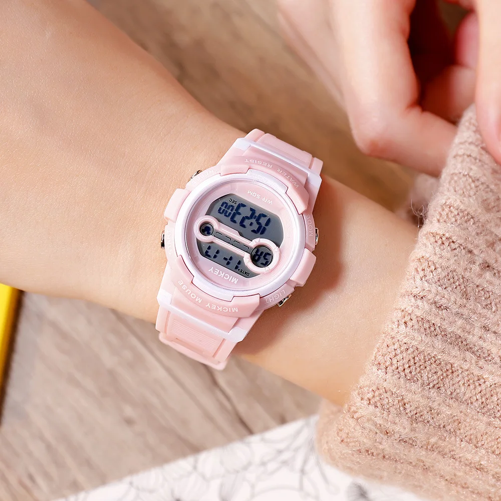

Disney Kids' Watch Young STUDENT'S Cool Multi-functional Electronic Watch 50 M Waterproof Night Light Watch 199