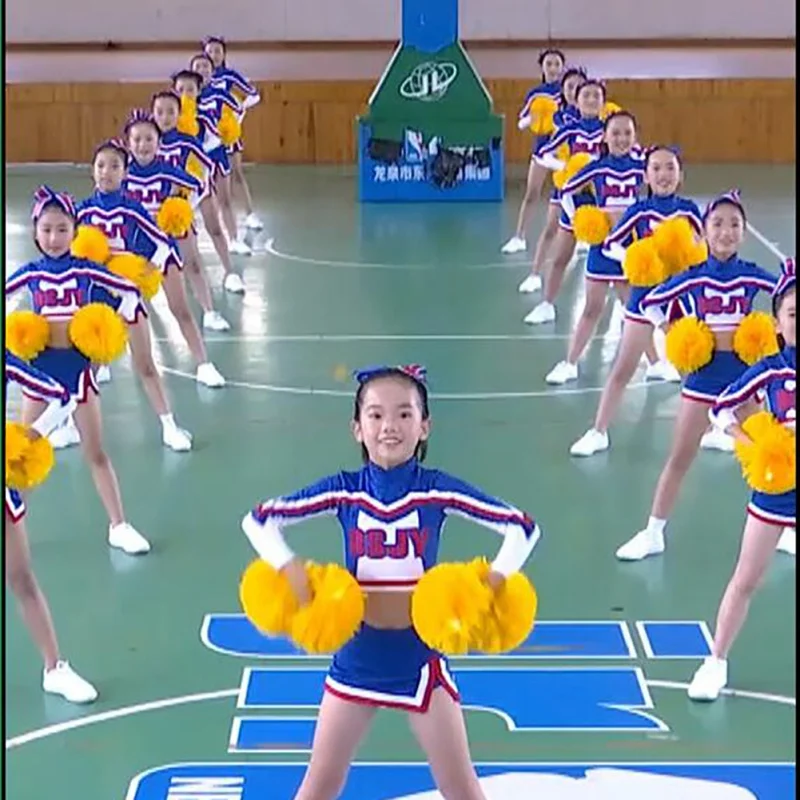 

Kids Girls Dance Costumes Performance Cheer Leading Costume Cheer Leader Outfits Cosplay Costume