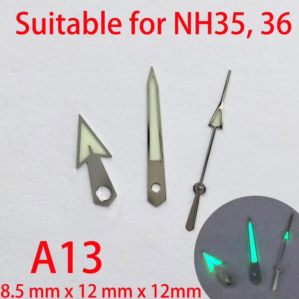A13 подходит для наручных часов NH35 аксессуары зеленые/синие Супер Светящиеся Часы