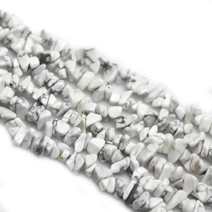 LELX Magnesite каменные бусины, гравий бусины для изготовления ювелирных изделий гравий свободного профиля в бусины для изготовления браслетов прядь 16 дюймов 5-8 мм бусины