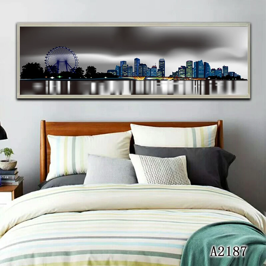 

Modern Oil Painting Print on Canvas Abstract Cityscape Canvas Art Printing Canvas Painting Wall Art Picture for Home Decor