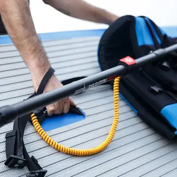 

Elastic Shrink Rope Kayak Canoe Paddle Leash Fishing Rod Leash Safety Rope Carabiner Rowing Boats Accessories Good Durability