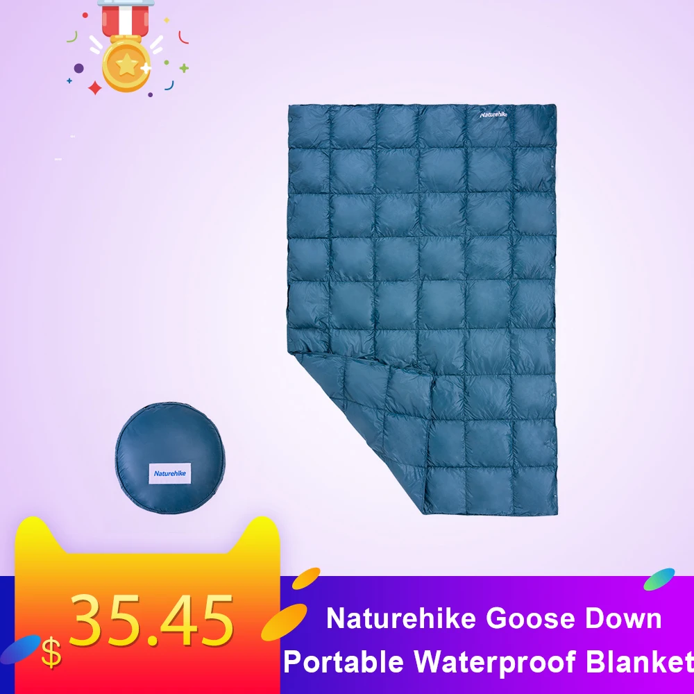 

Naturehike Multifunctional Goose Down Shawl Blanket Quilt Outdoor Camping Travel Ultraligh Portable Waterproof Blanket NH19LY010