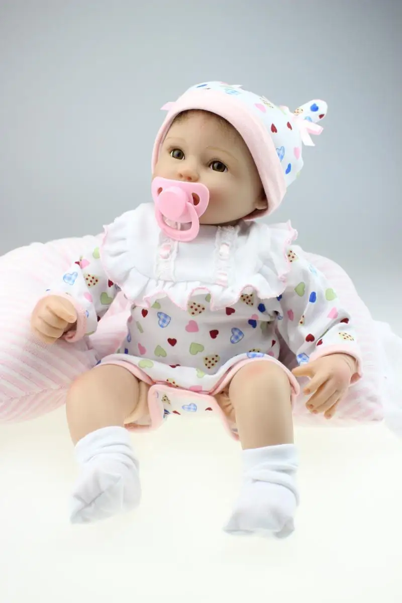 Lucydoll 18 дюймов 45 см кукла младенец Реалистичная мягкая силиконовая девочиковая