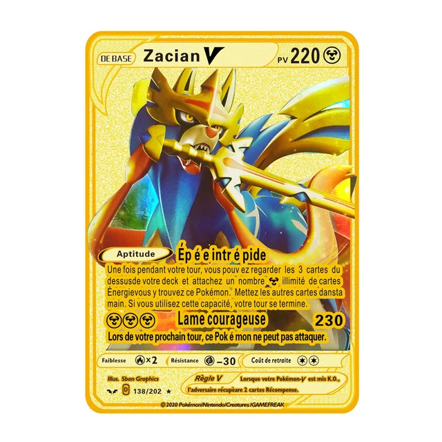 Pokemon Iron Shiny Cards English Charizard Mewtwo Pikachu Metal Cards Vmax Metal Gold Pack Game Collection Cards Gift Kids 25