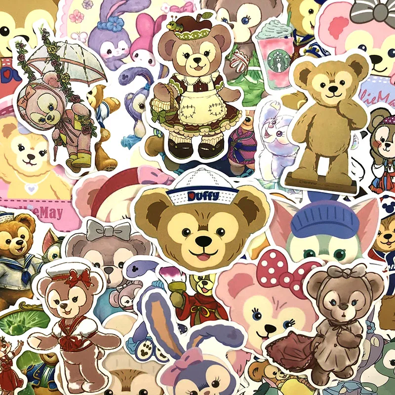 36 шт./компл. милые Мультяшные Duffy наклейки "медведь" для ноутбука гитары мотоциклетные багаж Скейтборд Доска для серфинга ShellieMay аниме-наклейки