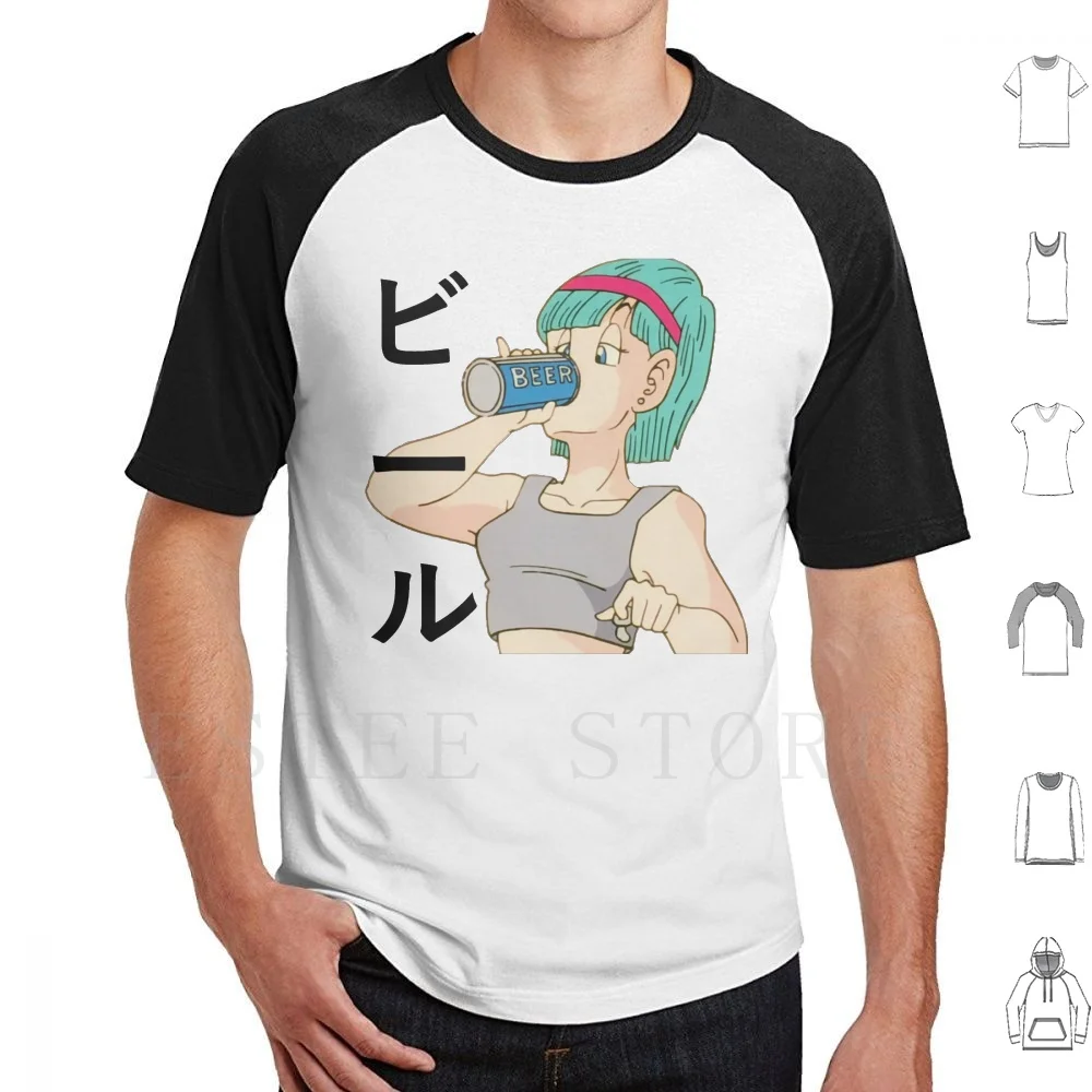 Bulma Bere Birra T Shirt Uomo Cotone 6Xl Bulma Birra Giapponese Giappone Anime Manga Z Dbz Bere Palla Ragazze Drago Hentai