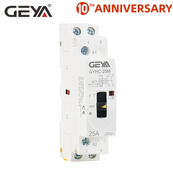 

Free Shipping GEYA 2P 16A 20A 25A 2NO 220V 50/60Hz Manual Control Home Use AC Contactor Din Rail Type