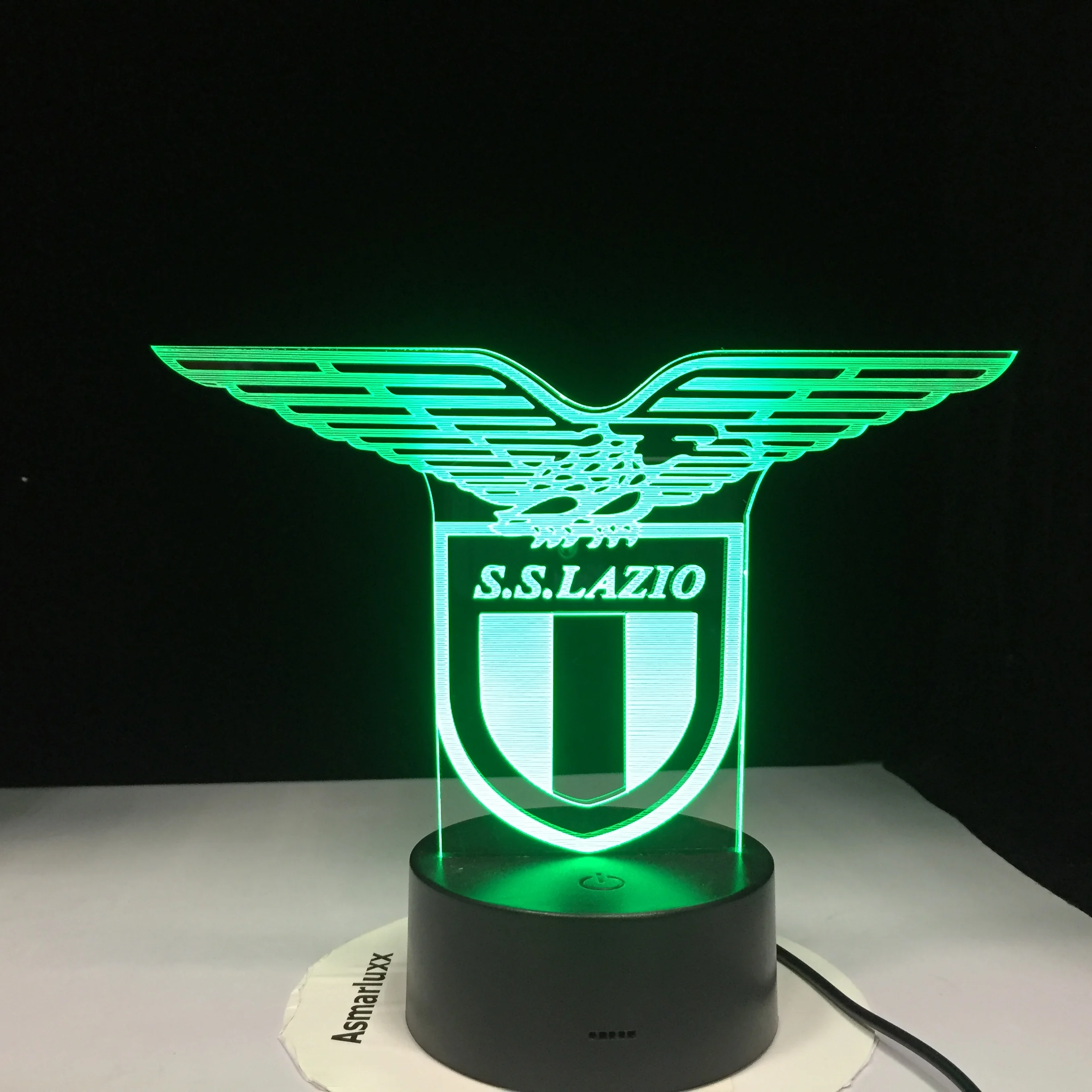 Ss Lazio итальянский клуб светодиодный 3d-ночник лампа сенсорный датчик 7 цветов Изменение офиса клуба дома Бар комнаты декоративный Настольный подарок