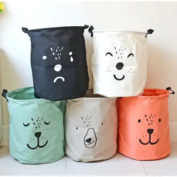 

Handheld Large Laundry Basket Hamper Bag Cartoon Lovely Clothes Storage Barrel Clothes Kid Toy Sundries Organizer S5S1057