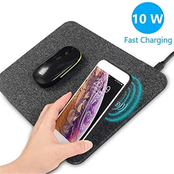 

10W Wireless Charging Mouse Pad Qi Certified Case Friendly Nonslip Laptop Computer Pad