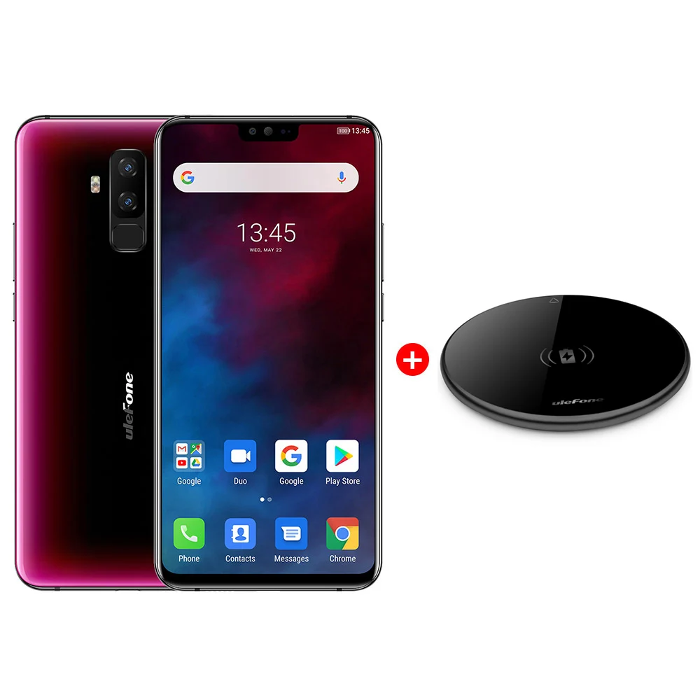 Red Add Charger Ulefone T2 T 2 6," FHD+ смартфон Helio P70 Восьмиядерный мобильный телефон 6 ГБ+ 128 ГБ Android 9,0 мобильный телефон 4200mhA NFC Dual 4G LTE - Цвет: Red Add Charger