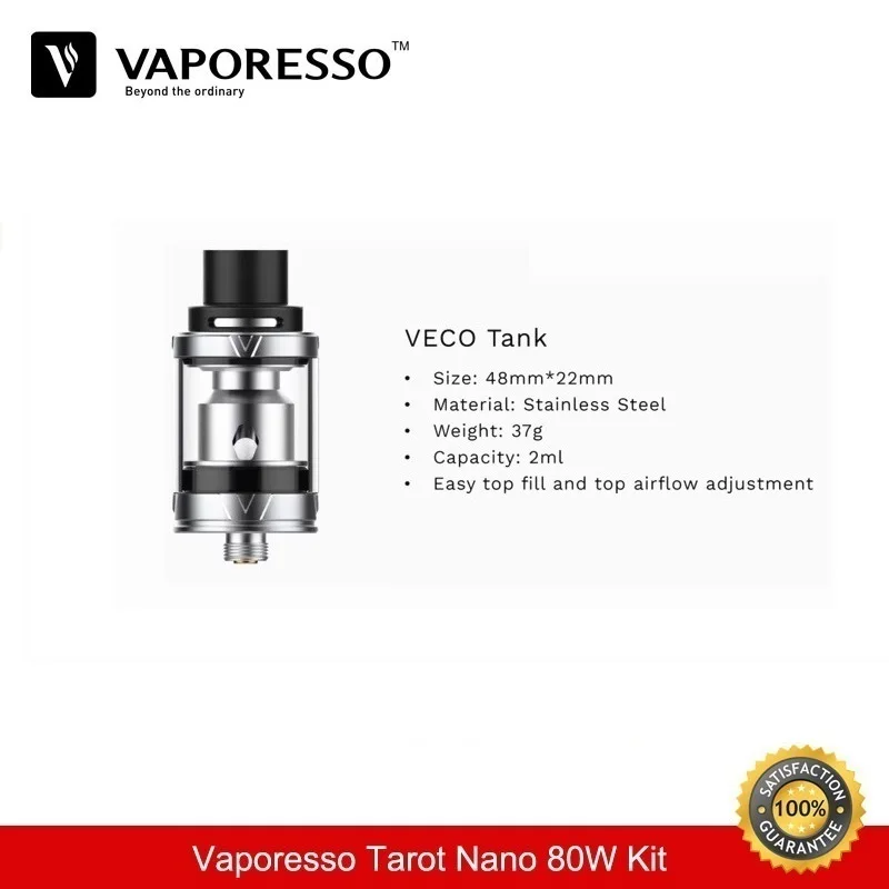 Электронная сигарета Vaporesso Таро нано набор 80 Вт TC бокс мод 2500 мАч с 2 мл