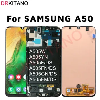 

AMOLED LCD For Samsung Galaxy A50 A505 A505F A505FN/DS LCD Display Screen Touch Digitizer With Frame For Samsung A50 LCD Display