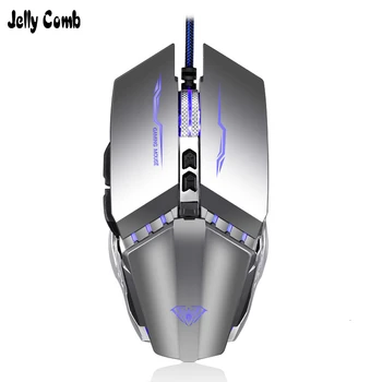 

Jelly Comb S30 Mechanical Metal Wired Mouse Usb Computer Games Mice Programmable Buttons Mechanical Macro Mouse