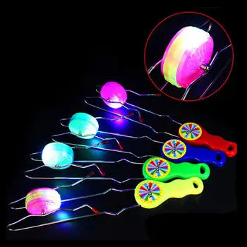 

1Pc Led Glowing Kids Yoyo Toy Light up Rail Twirler Spinning Magnetic Flashing Yoyo Kids Toy Party Props