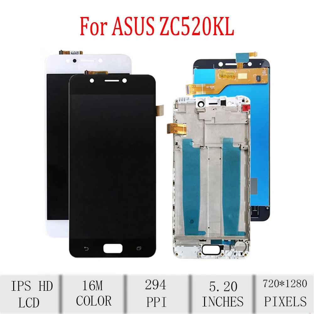 Для ASUS Zenfone4 Max ZC520KL lcd X00HD lcd дисплей кодирующий преобразователь сенсорного экрана в сборе для Asus ZC520KL дисплей с рамкой