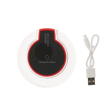 

LuazON LCC-75, 1A Wireless Charger, Backlit, Black and Red 2446545