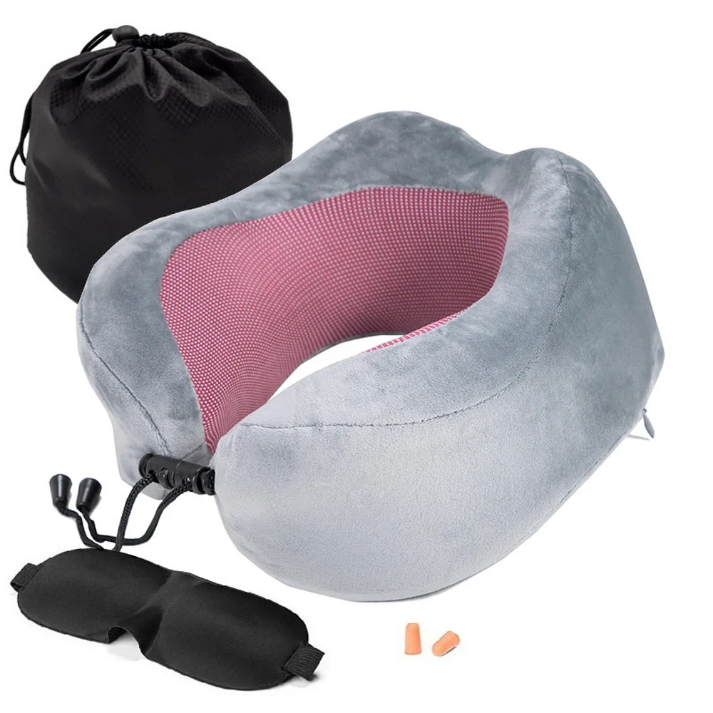 A2 27x27x13cm U Shaped Memory Foam Neck Pillows Soft Slow Rebound Pillow Cervical Healthcare Bedding Drop Shipping Travel Pillow - Цвет: A2 27x27x13cm