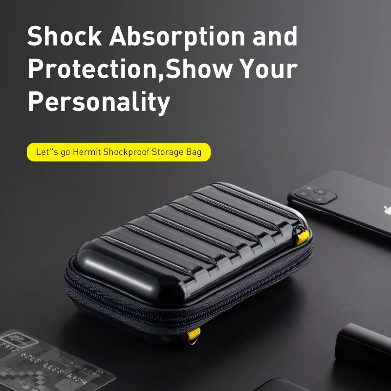 Baseus Shockproof Storage Bag USB Cable Card Charger Mobile Phone Earphone Bag PC Waterproof Organizer Bag Travel Accessories