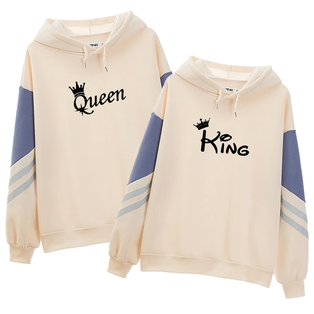 King Queen King and Queen Hoodies Couple Hoodies Couple -  Israel