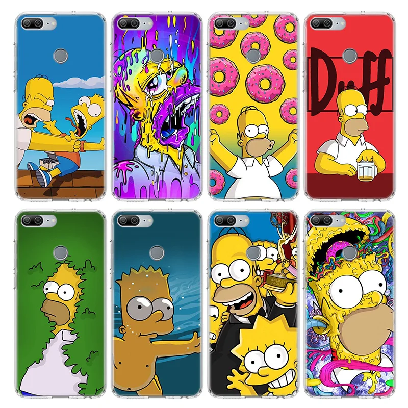 Чехол Simpsons для Huawei Honor 10 9 20 Lite 9X 8X 8A Pro 7A 7X Y5 Y6 Y7 Y9 2019 V20 V30 мягкий чехол