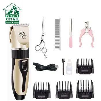 

Professional Pets Dog Cat Hair Trimmer Animal Grooming Clippers Dogs Cutter Machine Shaver Electric Scissor Clipper USB Charging