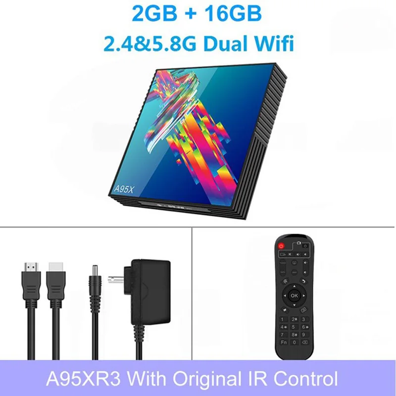 2GB 16GB A95X R3 RK3318 Android 9,0 Smart tv Box 4 Гб 64 ГБ 32 ГБ 4K WiFi 2,4G 5G USB 3,0 Google Netflix Youtube медиаплеер телеприставка - Цвет: 2GB 16GB