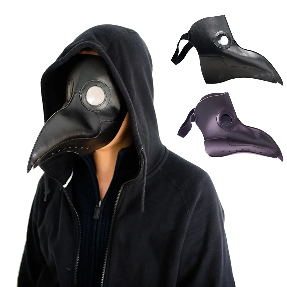 Хэллоуин косплей маска Чумного доктора длинный нос ворона клюв птица рот маска стимпанк Регулируемый головной пояс маска для рождественской вечеринки
