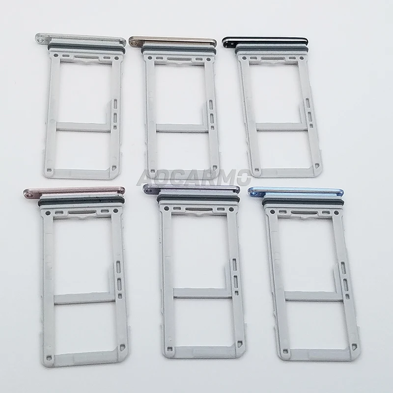 Aocarmo один/двойной металлический пластиковый Nano Sim лоток Слот держатель для samsung Galaxy S8 SM-G9500 G950F