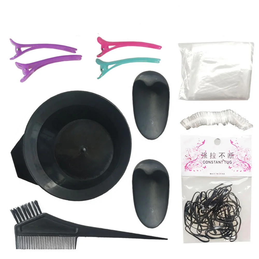 Инструменты для окраски волос 8 шт. Набор пластиковая миска для краски расческа Парикмахерская масломатериалы одноразовые принадлежности