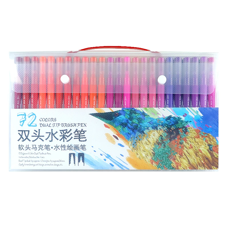 72 Colors Colorful 100 шт цветные маркеры для рисования кисти и карандаши для рисования акварелью ручки для раскрашивания манга канцелярские принадлежности для каллиграфии - Цвет: 72 Colors Colorful