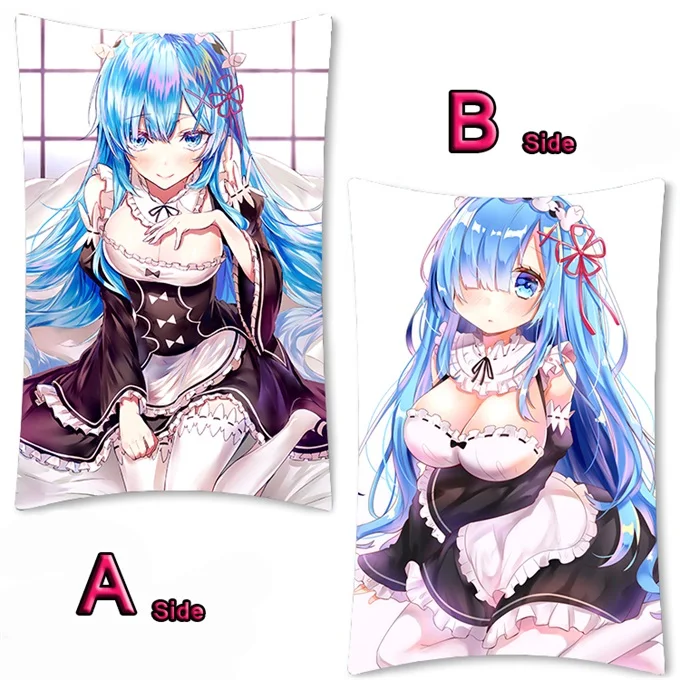 Милое Аниме Re: zero kara hajimeru isekai seikatsu Rem RamDakimakura длинная подушка для объятий Чехол Подушка для фанатов наволочка 35x55 см - Цвет: 07