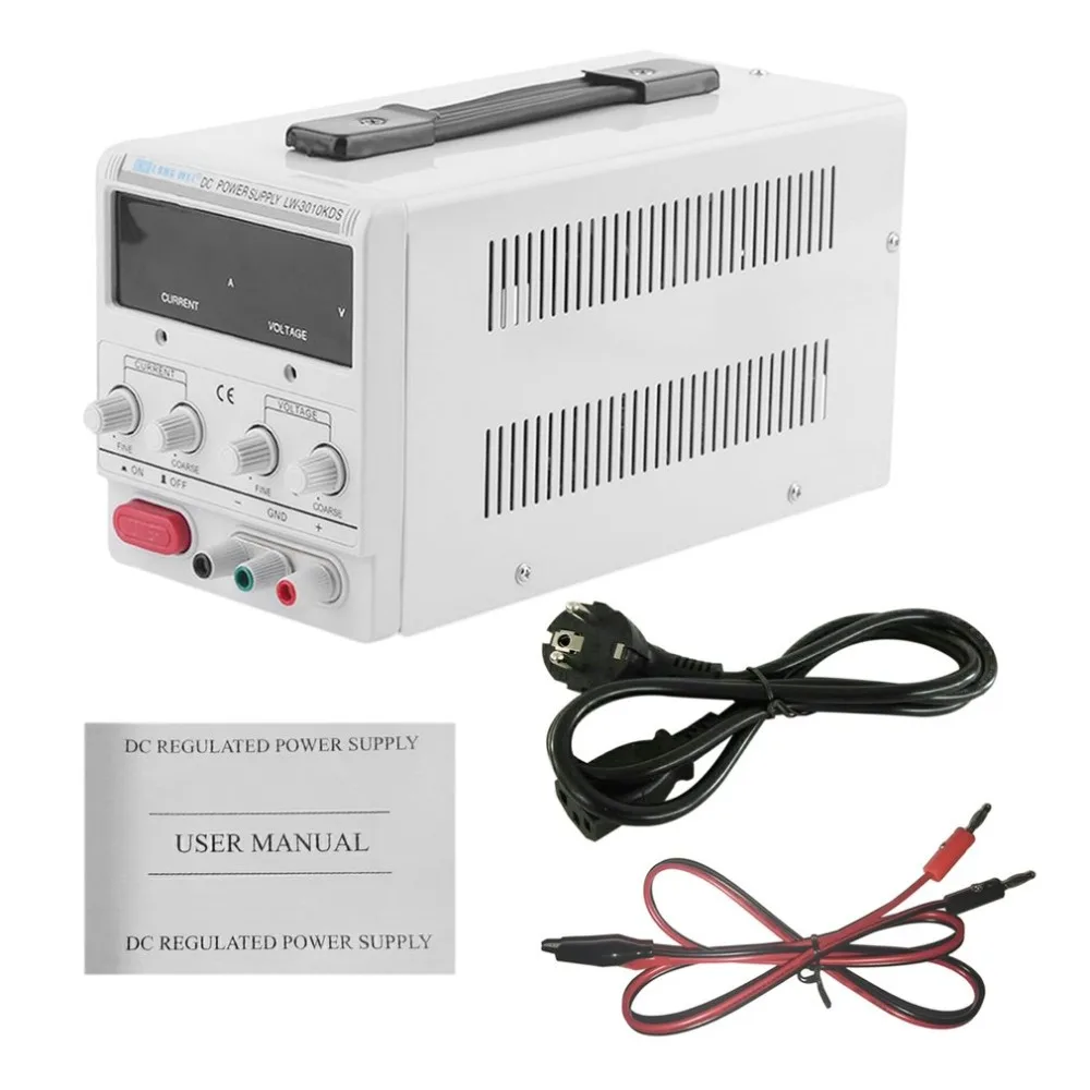 

Adjustable 30V-10A DC Power Supply High Precision LED Digital Display Metal Power Supply Variable Digital Lab Tools