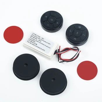 

Black Steering Wheel Button Receiver Box Wireless Remote W/ Night Light